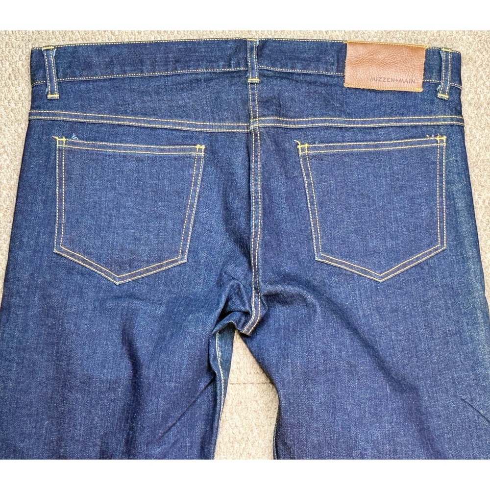 Mizzen+Main Men's Straight Leg 5 Pocket Denim Jeans Size 34 - Picture 10 of 11